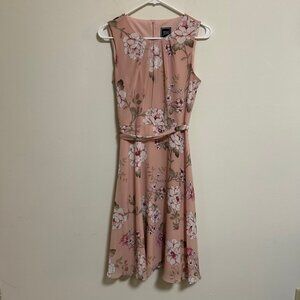 JH Collectibles Floral Pink Sleeveless Dress Sz 4 EUC Flowy Elegant Occasion
